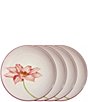 Color:Raspberry - Image 1 - Colorwave Raspberry Clematis Accent/Luncheon Floral Plates, Set of 4