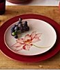 Color:Raspberry - Image 5 - Colorwave Raspberry Clematis Accent/Luncheon Floral Plates, Set of 4