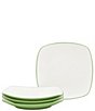 Noritake Colorwave Square Salad Plates, Set of 4, Color:Apple - Image 1
