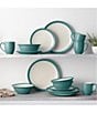 Color:Turquoise - Image 2 - Colorwave Turquoise Collection 16-Piece Curve Set, Service For 4