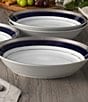 Noritake Crestwood Cobalt Platinum Collection Coupe Dinner Bowls, Set Of 4, Color:Medium Blue - Image 3