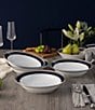 Noritake Crestwood Cobalt Platinum Collection Rim Dinner Bowls, Set Of 4, Color:Medium Blue - Image 2