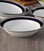 Noritake Crestwood Cobalt Platinum Collection Rim Dinner Bowls, Set Of 4, Color:Medium Blue - Image 3