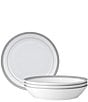Noritake Crestwood Collection Coupe Dinner Bowls, Set of 4, Color:Silver - Image 1