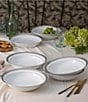 Noritake Crestwood Collection Rim Dinner Bowls, Set of 4, Color:Silver - Image 2