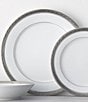 Color:Silver - Image 4 - Crestwood Etched Platinum Collection 12-Piece Dinnerware Set