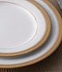Noritake Crestwood Etched Collection Dinner Plates, Set of 4, Color:Gold - Image 2