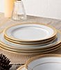 Noritake Crestwood Etched Collection Dinner Plates, Set of 4, Color:Gold - Image 4