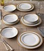 Noritake Crestwood Etched Collection Dinner Plates, Set of 4, Color:Gold - Image 5