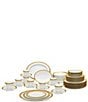 Color:Gold - Image 1 - Crestwood Gold Collection 50-Piece Dinnerware Set, Service For 8
