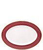 Color:Dark Red - Image 1 - Crochet Collection Oval Platter 14#double;