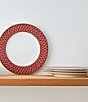 Color:Dark Red - Image 2 - Crochet Collection Salad Plates, Set of 4