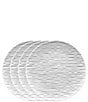 Color:Grey - Image 1 - Hammock Collection Coupe Stripe Dinner Plates, Set of 4