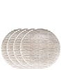 Noritake Hammock Collection Coupe Stripe Salad Plates, Set of 4, Color:Khaki - Image 1