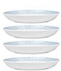 Noritake Hammock Collection Dotted Dinner Bowls, Set of 4, Color:Blue - Image 1