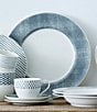 Color:Grey - Image 2 - Hammock Collection Rimmed Round 12.5#double; Platter