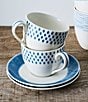 Noritake Hammock Collection Rimmed Saucer Plates, Set of 4, Color:Blue - Image 2