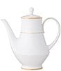 Noritake Heritage Collection Coffee Server, Color:White/Gold - Image 1