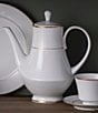Noritake Heritage Collection Coffee Server, Color:White/Gold - Image 3