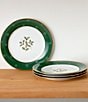 Color:White/Green - Image 2 - Holly & Berry Gold Collection Accent / Luncheon Plates, Set of 4