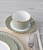 Noritake Infinity Collection Gold Trim Patterned Place Setting, Color:Green - Image 4