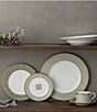 Noritake Infinity Collection Gold Trim Patterned Place Setting, Color:Green - Image 6