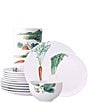 Color:White - Image 1 - Kyoka Shunsai Collection 18-Piece Dinnerware Set, Service for 6