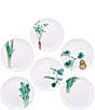 Noritake Kyoka Shunsai Collection Assorted Salad Plates, Set of 6, Color:White - Image 1