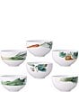 Color:White - Image 2 - Kyoka Shunsai Collection Set of 6 Rice Bowls