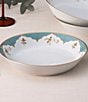 Noritake Lodi's Morning Collection Porcelian Patterned Rim Dinner Bowls, Set of 4, Color:Blue/Gold Multi - Image 3