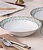 Noritake Lodi's Morning Collection Rim Dinner Bowls, Set of 4, Color:Blue/Gold Multi - Image 3