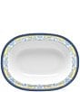 Noritake Menorca Palace Collection Oval Vegetable Bowl, Color:Blue - Image 1