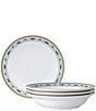 Noritake Serene Garden Collection Rim Dinner Bowls, Set of 4, Color:Sand Green - Image 1