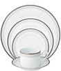 Color:White - Image 1 - Silver Colonnade Collection 5-Piece Place Setting