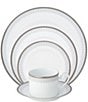 Noritake Silver Colonnade Collection 5-Piece Place Setting, Color:White - Image 1