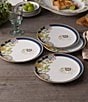 Noritake Tusker Garden Collection Salad Plates, Set Of 4, Color:White - Image 3