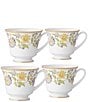 Noritake Tusker Garden Collection Tea Cups, Set Of 4, Color:White - Image 1