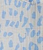 Color:Blue Leopard - Image 5 - Animal Print Split Round Neck Long Sleeve Woven Caftan
