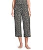 Color:Black/White Dots - Image 1 - Dotted Print Drawstring Tie Knit Coordinating Sleep Pant