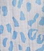 Color:Blue Leopard - Image 4 - Gauze Animal Print Drawstring Tie Coordinating Cropped Sleep Pants
