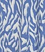 Color:Violet Zebra - Image 4 - Short Sleeve Split Round Neck Coordinating Zebra Print Knit Sleep Top