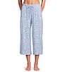 Nottibianche Spring Drop Print Drawstring Tie Knit Coordinating Sleep Pants - Image 1