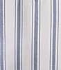 Color:Blue/White Stripe - Image 5 - Striped Split Round Neck Short Sleeve Woven Caftan
