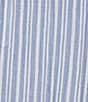 Color:Blue Stripe - Image 4 - Woven Striped Cap Sleeve Split Round Neck Coordinating Sleep Top