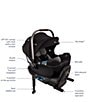 Nuna Pipa RX Infant Car Seat & Relx Base, Color:Caviar - Image 6