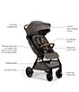 Nuna TRVL LX Self-Folding Compact Stroller, Color:Granite - Image 8