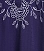 Nurture Embroidered 3/4 Sleeve Split V-Neck Placket Top - Image 4