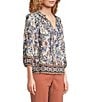 Nurture 3/4 Sleeve V-Neck Peasant Top - Image 3