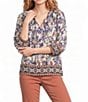 Nurture 3/4 Sleeve V-Neck Peasant Top - Image 1