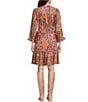 Nurture 3/4 Sleeve V-Neck Short Dress - Image 2